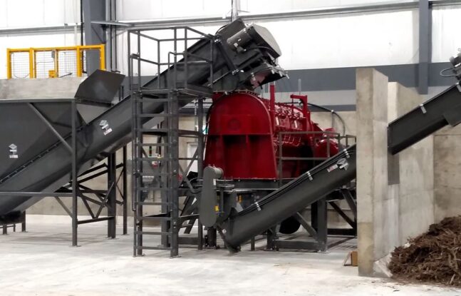 A stationary Scott Equipment Turbo Separator in an indoor facility