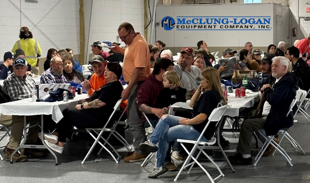 McClung-Logan customer eat and enjoy the festivities at the company's annual Oyster Roast in Fredericksburg, Virginia